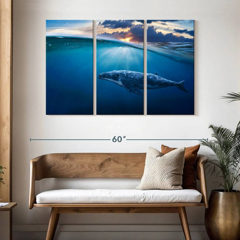 Aletra Whale Underwater, 32" H x 50" W