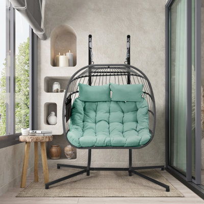 EROMMY 2 Person Swing Chair with Stand