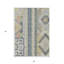 Tapis extérieur lavable beige et doré 5 pi x 8 pi Aztec