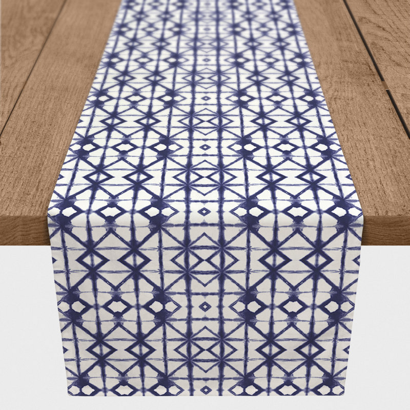 Chemin de table Claristine, P 16 po x L 72 po, Bleu marine