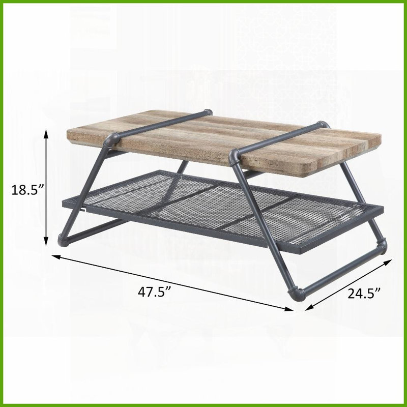 Chêne & amp; Table basse industrielle Sandy Gray