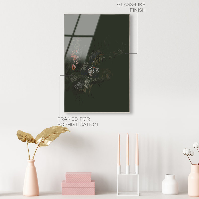 Dancing Petals II High-Gloss Frameless Acrylic Glass Wall Art Abstract Print by Oliver Gal, Ready to Hang, 10 x 15