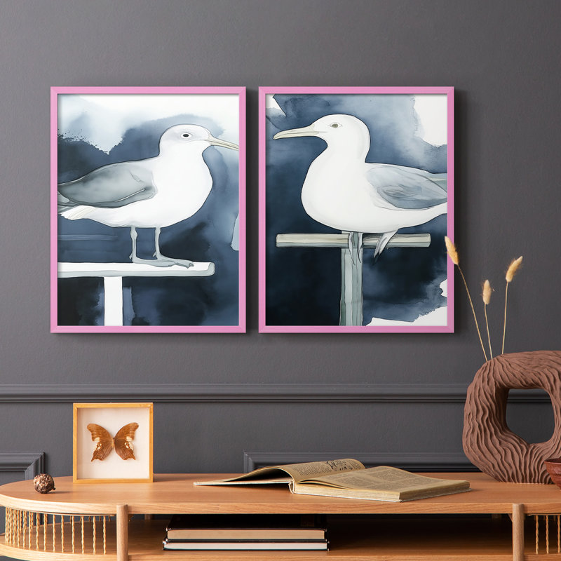 ANIMALS Series I-Premium, reproduction encadrée prête à accrocher - aucun clou requis - aucun clou requis, Rose