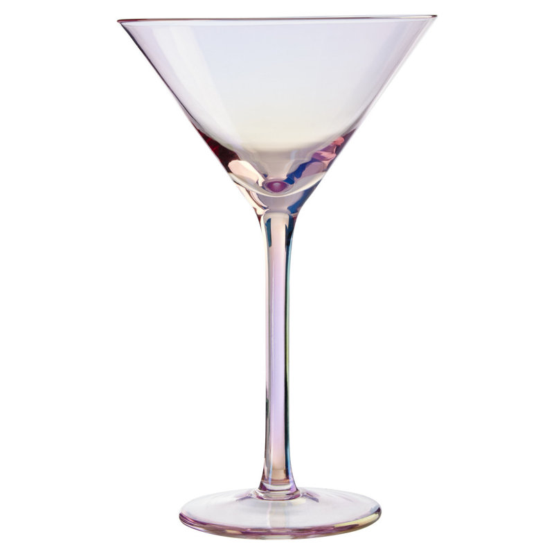Rodina 250ml Martini Glass, Clear Pink, 1