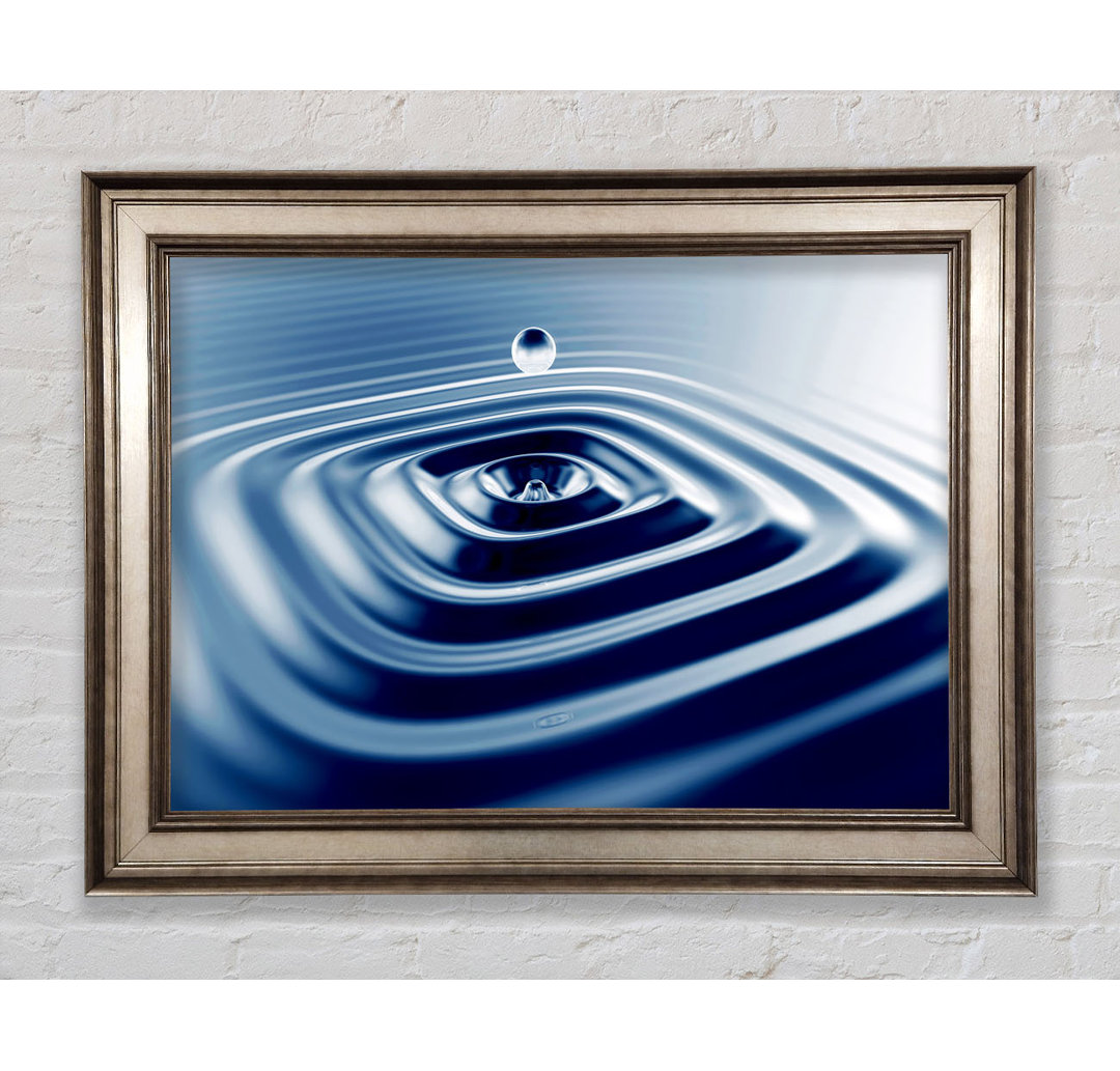 Blue Square Water Splash - Einzelner Bilderrahmen Kunstdrucke