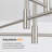 Eiren 6-Light 27.56'' Dimmable Sputnik Chandelier Modern Linear Semi Flush Mount Ceiling Light-53707401