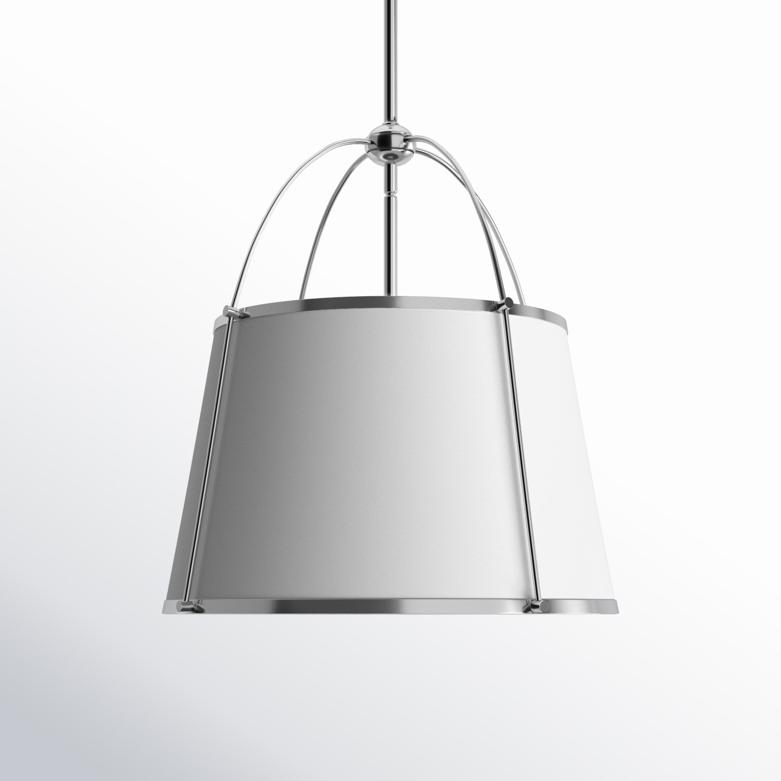 Moxie Single Light Metal Dimmable Pendant, Polished Nickel