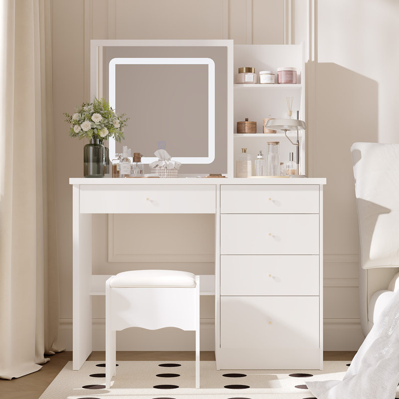 Tackitt Dressing Table, White