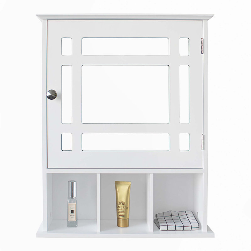 Armoire de rangement à une porte et trois compartiments