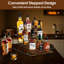 9 Bottle Tabletop Wine Bottle Rack Brown