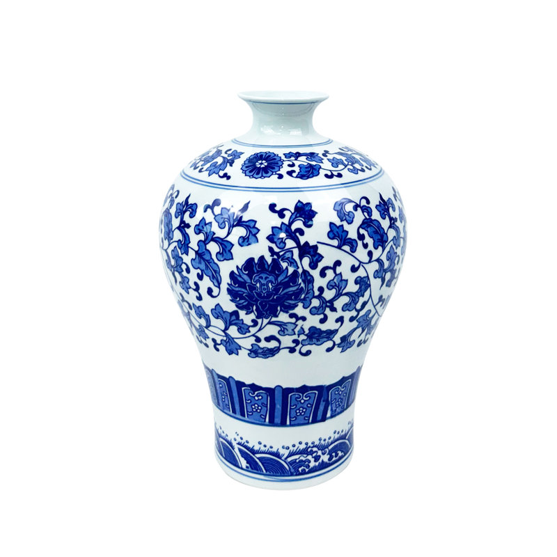 TOPOFLIAN Blue and White Porcelain Vase