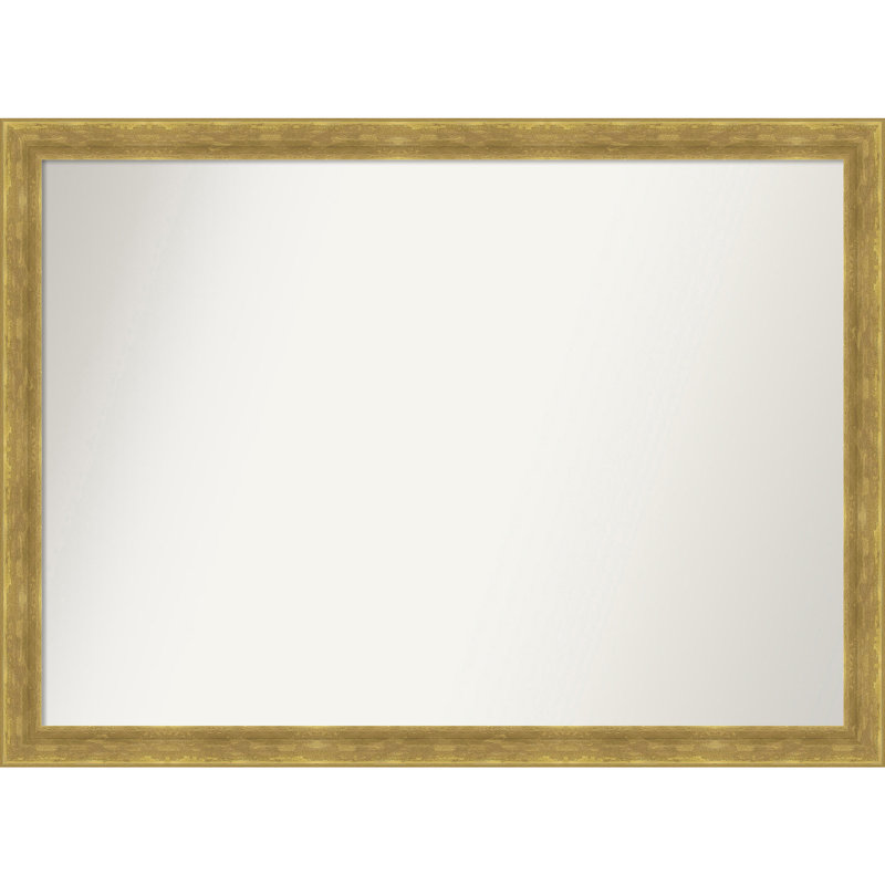 Earmon Solid Wood Wall Mirror, Gold, 30.25" x 41.25", Rectangle