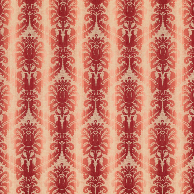 Cevennes Poivre Cotton Blend Performance Fabric, Red