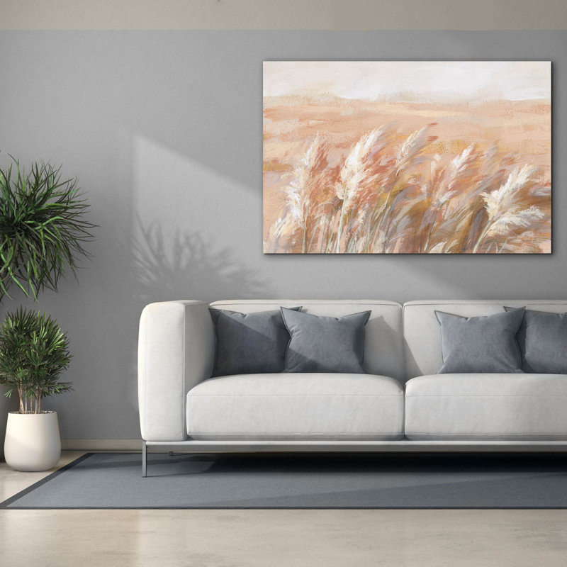  «Terracotta Prairie Grasses» par Danhui Nai, art mural sur toile, H 40 po x l 60 po