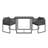 Nesting Outdoor Bistro Set With Cushions