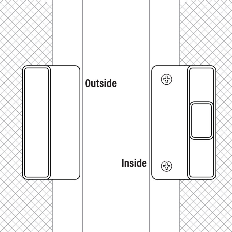 Prime-Line 1/2 in. Thick Door Sliding Screen Door Handle, for Columbia Series Sliding Screen Doors (Single Pack)