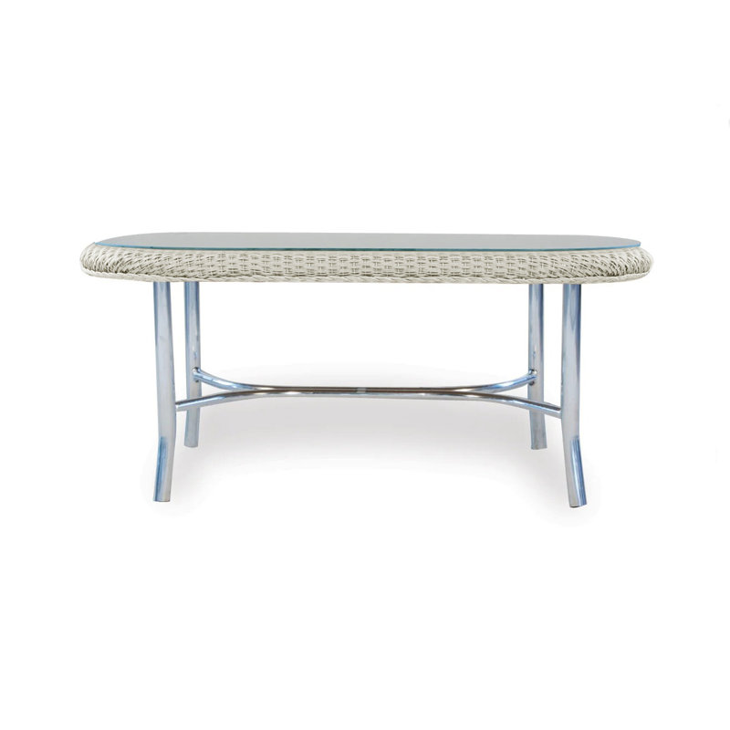 Weekend Retreat Outdoor Oval Coffee Table, Linen