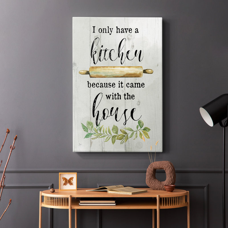 «Kitchen Love» - Cavas enveloppés dans une galerie, H 36 po x l 24 po