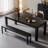 Black Rectangular Solid Wood Butterfly Leaf Dining Table-270133309
