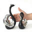 2 pièces statues cygne sculpture souvenir cadeau statue en céramique décoration-2117702588