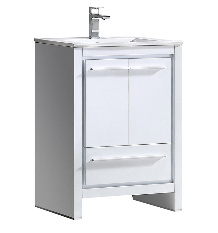 Allier 23.5'' Single Bathroom Vanity with Ceramic Top