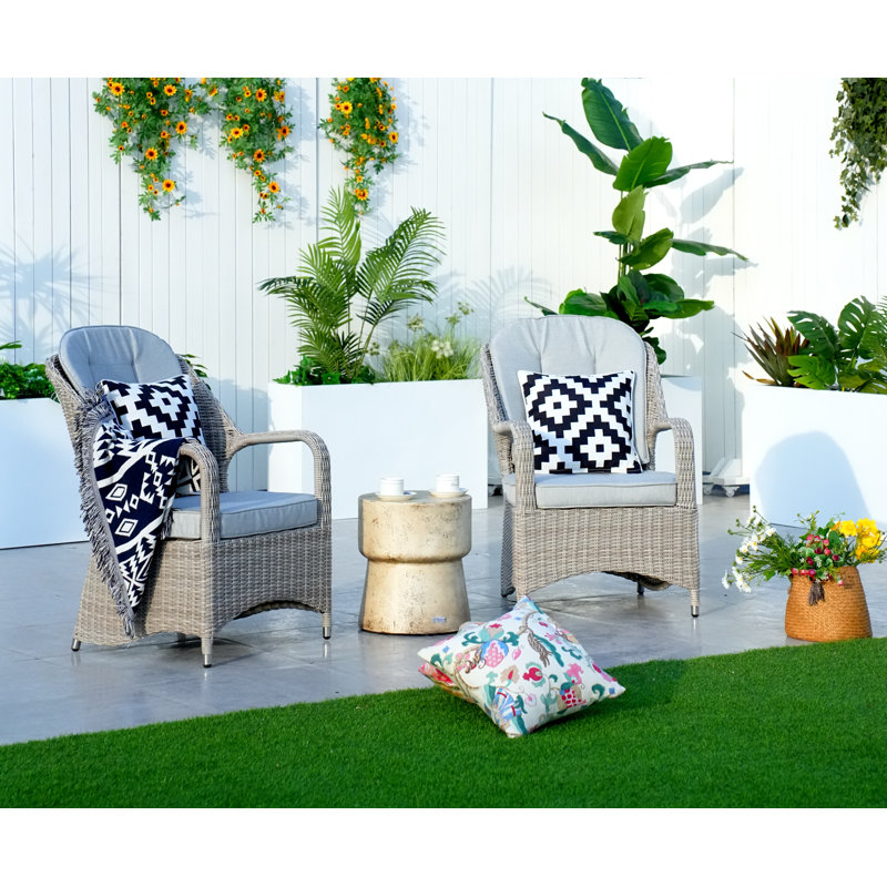 Nyjae 2 - Person Patio Conversation Set with Cushions
