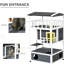 Abri pour chat gris en bois gris