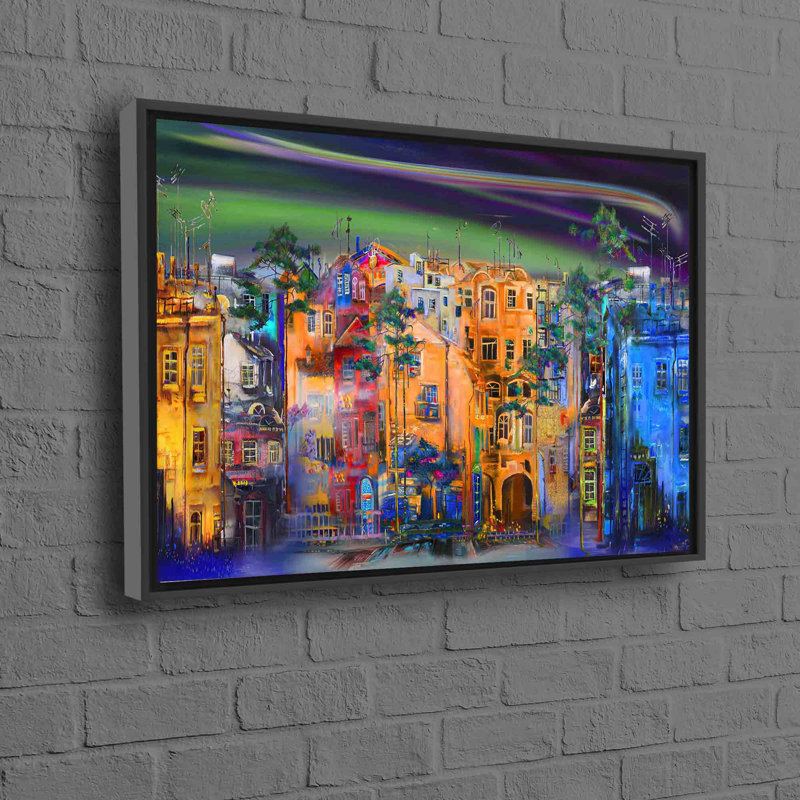 Print on Canvas, 70 cm H x 100 cm W, Framed Print without Mat, Black