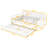 Upholstered Daybed With Trundle And Wood Slat Support-1905666736