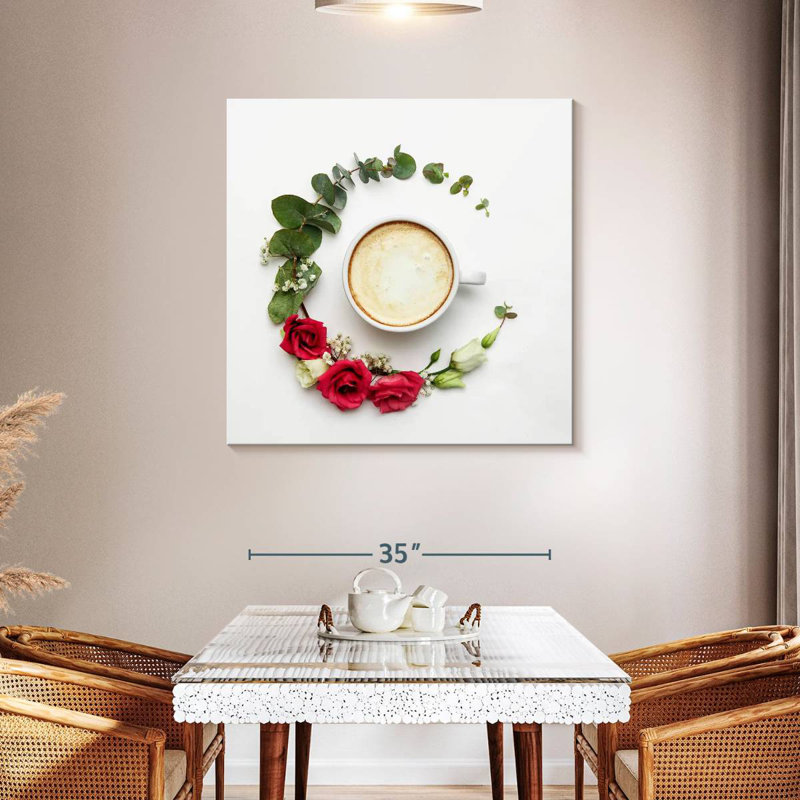 Yarlin Floral Cappuccino Coffee, 39" H x 39" W