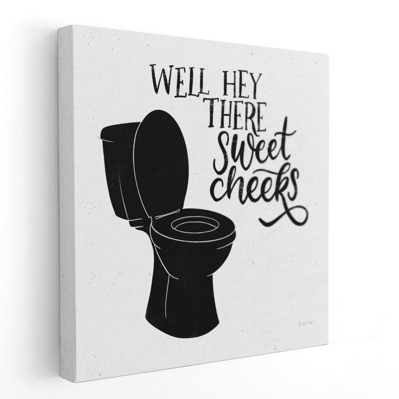 «Bathroom Puns III», impression sur toile, H 30 po x l 30 po