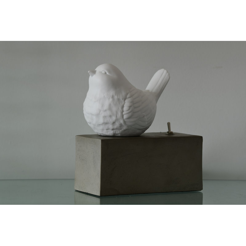 Veilleuse oiseau en porcelaine