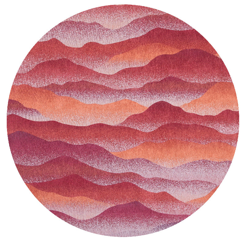 Geometric Area Rug, Round 240cm