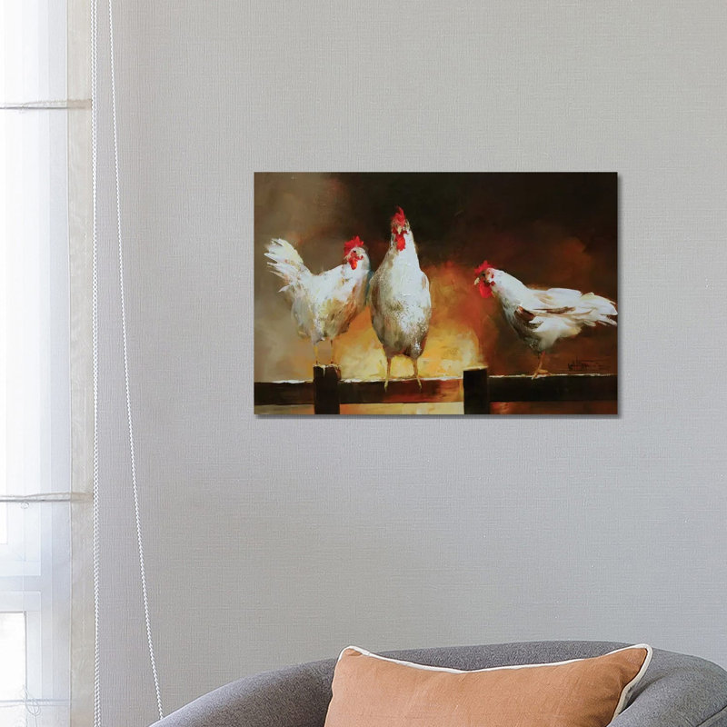 Chicken II by Willem Haenraets - Wrapped Canvas Painting, 66.04 cm H x 45.72 cm W x 1.91 cm D