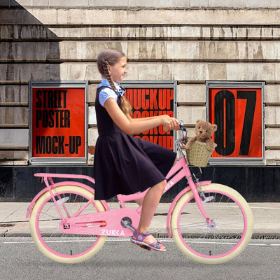 Plusieurs couleurs, vélo pour filles avec panier pour enfants de 7 à 10 ans, roue de 20 pouces, roues d'entraînement non incluses