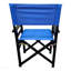 Chaise pliante en bois Chaise pliante en bois Chaise pliante 2 pièces / ensemble Populus + toile (couleur: bleu)