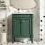 Meuble-lavabo 24 po avec lavabo supérieur, meuble de rangement moderne à 2 niveaux, meuble-lavabo simple, grandes tablettes de rangement