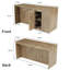 Table de bar 71 po avec armoire de rangement à double porte