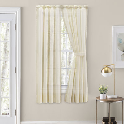Tangina Cotton Blend Semi Sheer Curtain Pair