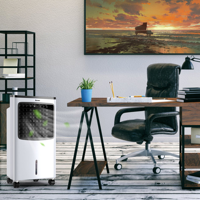 Costway 215 CFM Indoor & Outdoor Portable Indoor Outdoor Wi-Fi Connected Direct Evaporative Cooler with Remote Included