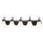 Marti 5-Light Indoor Antique Bronze Bath or Vanity Wall  Mount with Alabaster Glass Bell Shades-385696224