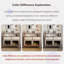 Buffet en bois massif 40,94 "avec tiroirs de rangement