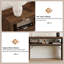 Console à 2 niveaux 47,36 po Aust avec rangement ouvert, canapé en bois pour le salon, l'entrée et le couloir Aust-347903334