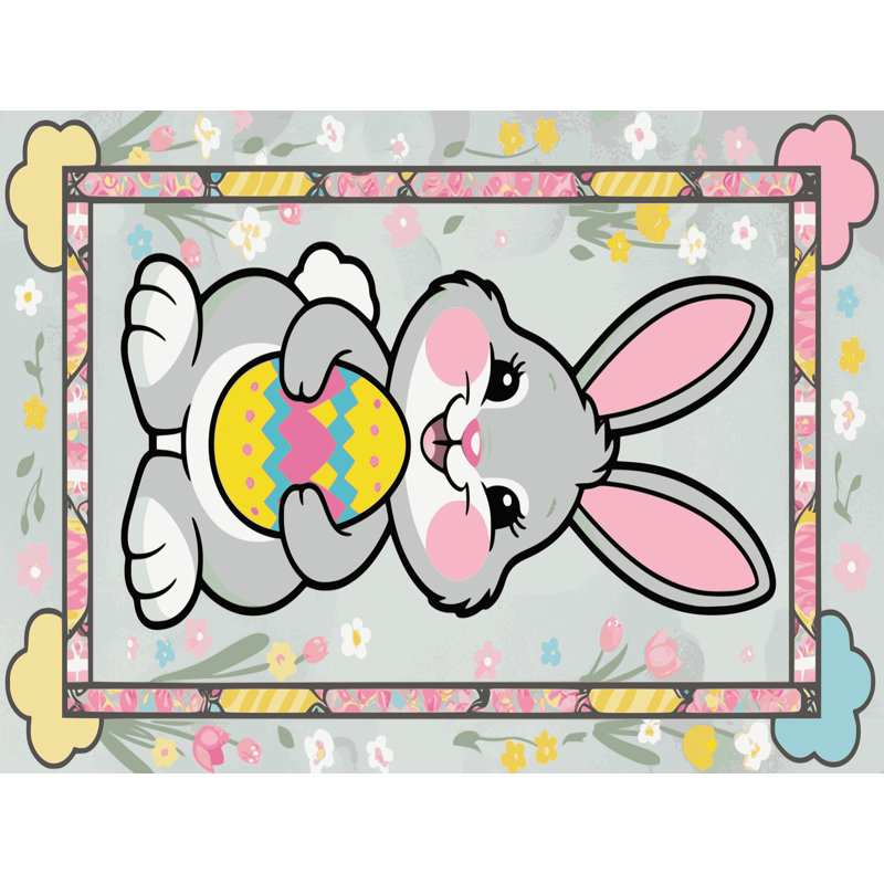 The Holiday Aisle® Easter Spring Holiday Rug, Rectangle 8' x 10'