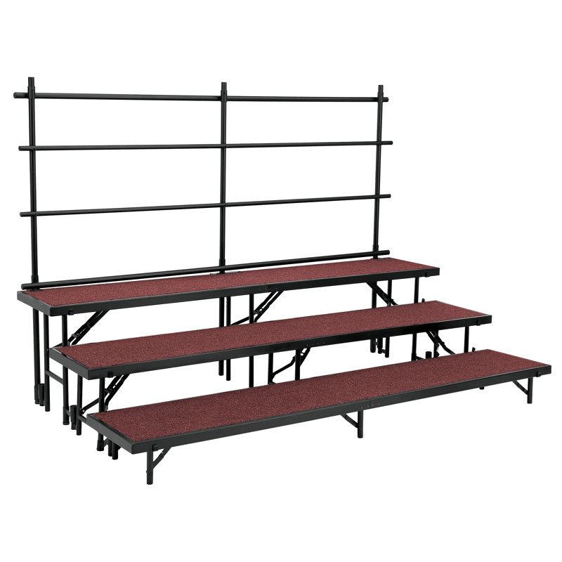 Ensemble de rehausseur de chorale Tapered, H 24 po x l 54 po x P 72 po, Rouge