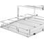 Armoire coulissante robuste à 2 niveaux avec tablettes coulissantes en acier pour un rangement efficace dans la cuisine et la maison
