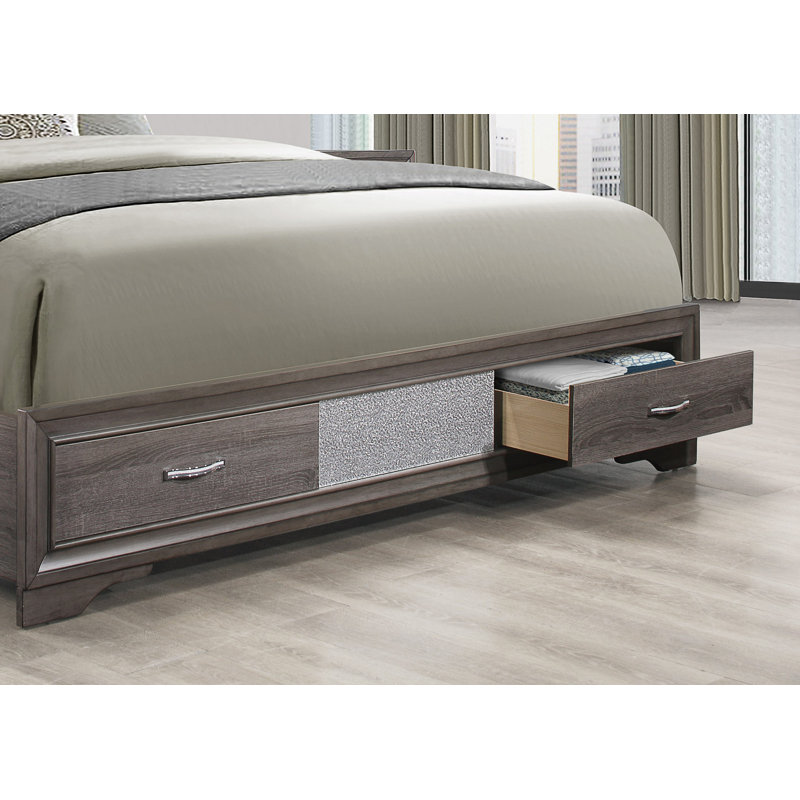 Modern Bed, Ryder Sparkle Grey Bed