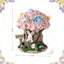 Décoration de table 8 "H en résine de lapin de Pâques et fleurs roses