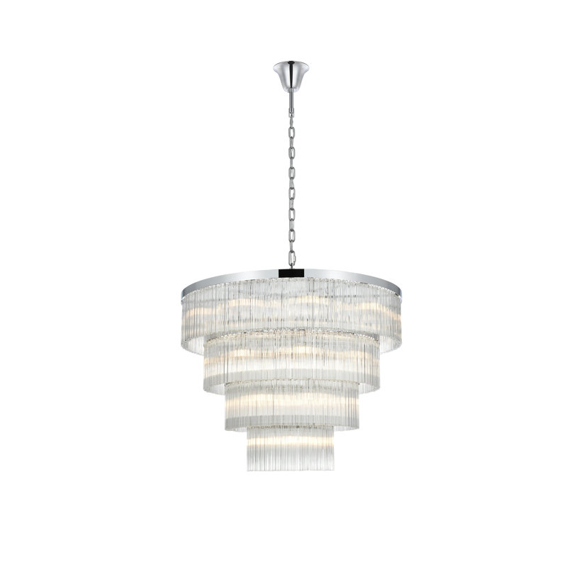 Lu 40 inch Chandelier , Chrome