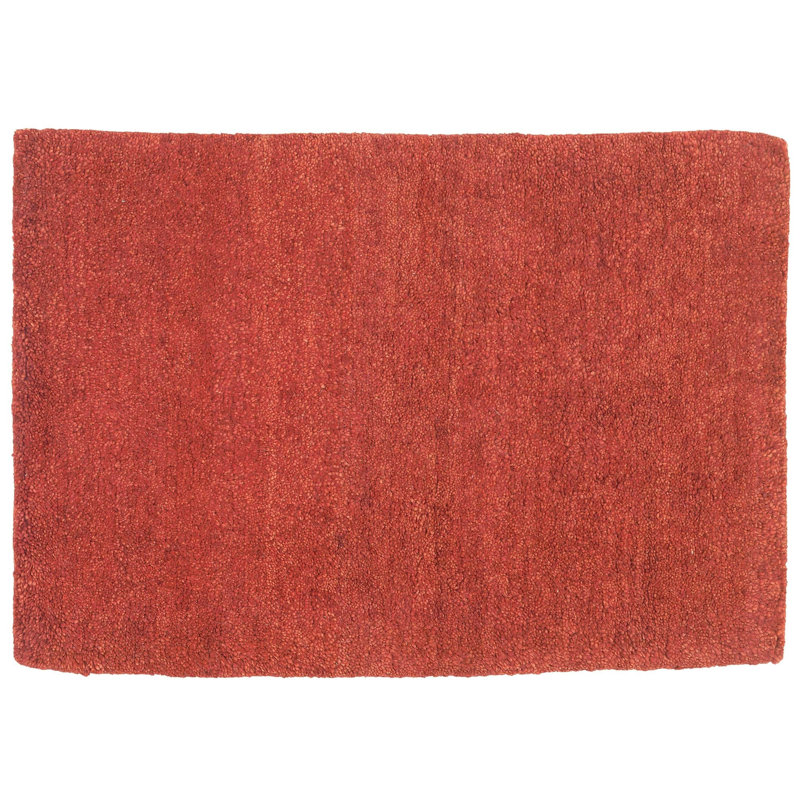 Sprouts Wool Area Rug in Red, Rectangle 10' x 14'